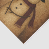 Prim Snowman and Crow Tissuepapier (Detail)