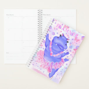 Prima Ballerina Hippo - Ajouter Votre Texte / Nom