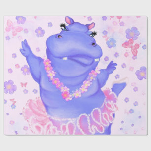 Prima Ballerina Hippo - Happy Dancer Cadeaupapier
