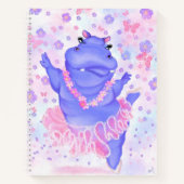 Prima Ballerina Hippo - Voeg uw Afbeelding/tekst t Notitieboek (Voorkant)