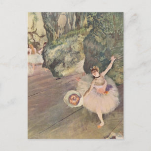 Prima Ballerina neemt een strik Edgar Degas Briefkaart