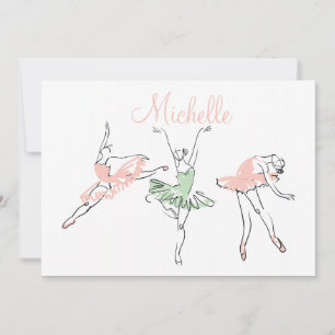 Prima Ballerina Personalized Stationery Notitiekaartje