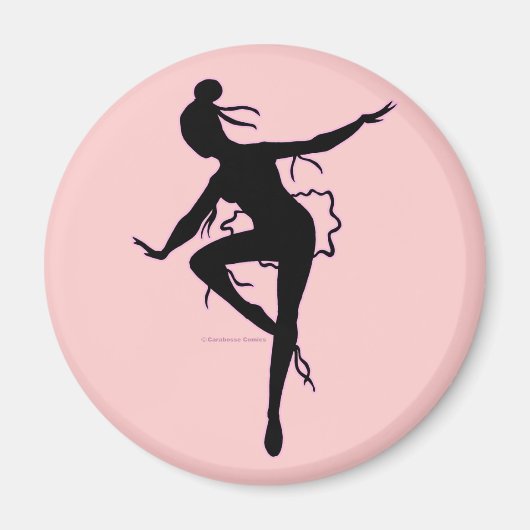 Prima Ballerina Silhouette Magnet Magneet (Voorkant)