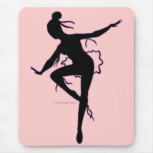 Prima Ballerina Silhouette Mousepad Muismat (Voorkant)