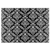 Prima Damask Pattern Wit op Zwart Snijplank (Voorkant)