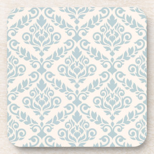 Prima Damast Patroon Blauw op Cream Bier Onderzetter