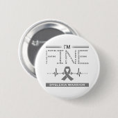 Prima Dyslexia Warrior Ronde Button 5,7 Cm (Voorkant /achterkant)