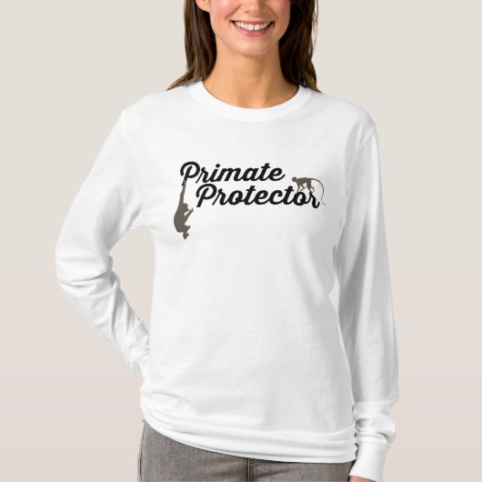 Primaat Protector cursive long-sleeved T-shirt (Voorkant)