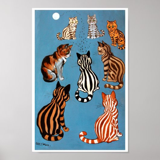 Primadonna van The Night, Louis Wain Poster (Voorkant)