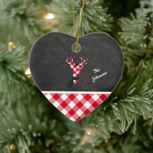 Primair kerstrendierlijk karton gepersonaliseerd keramisch ornament (Boom)