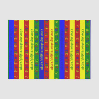 Primair kleurenalfabet Strips-WEEFSUE WRAP PAPIER