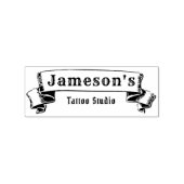 Primaire banner met aangepaste naam of bedrijf 	rubberstempel (Afrduk)