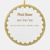 Primaire bestelling Jubileum Nativiteit op maat Keramisch Ornament (Achterkant)