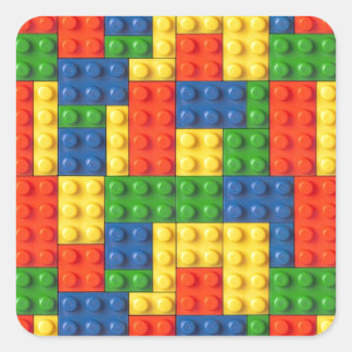 Primaire blokken vierkante sticker