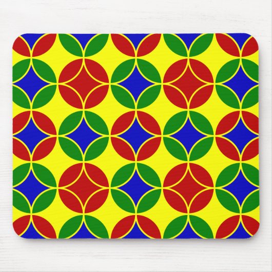 Primaire Circles-01-COMPUTER MOUSEPAD Muismat (Voorkant)