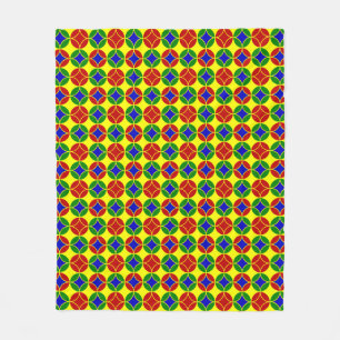 Primaire Circles-01-FLEECE BLANKET M Fleece Deken