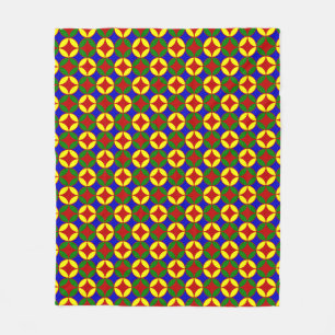 Primaire Circles-04-FLEECE BLANKET M Fleece Deken