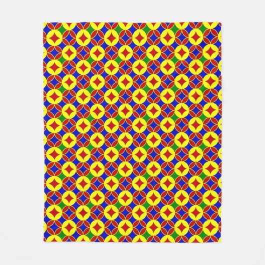 Primaire Circles-07-FLEECE BLANKET M Fleece Deken (Voorkant)