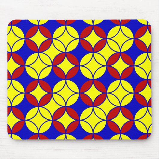 Primaire Circles-10-COMPUTER MOUSEPAD Muismat (Voorkant)