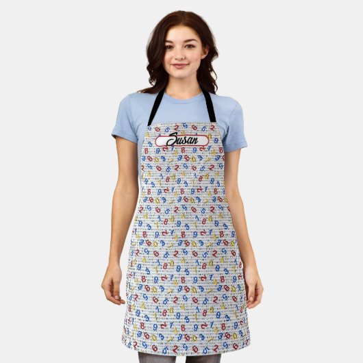 Primaire code Rood Geel Blauw Binaire Code Schort (Gedragen)