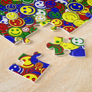 Primaire gezichtskralen, RED-JIGSAW PUZZLE Legpuzzel