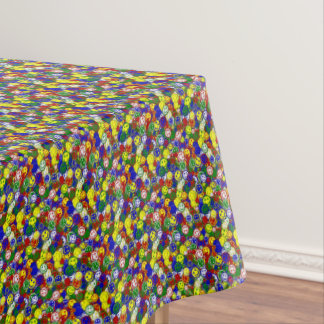 Primaire gezichtskralen, RED-KATOEN TABLECLOTH Tafelkleed