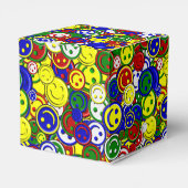 Primaire Happy Face Allover-kralen Bedankdoosjes (Achterkant)