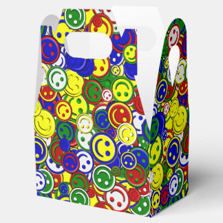 Primaire Happy Face Allover-kralen Bedankdoosjes