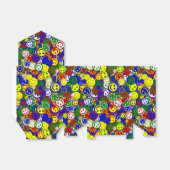 Primaire Happy Face Allover-kralen Bedankdoosjes (Uitgevouwen)