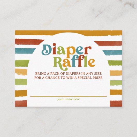 Primaire kleur Boho regenboogdruppelaar Informatiekaartje (Voorkant)