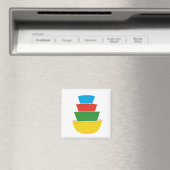 Primaire kleur Pyrex Mixing Bowls Magnet | Regenbo Magneet (Insitu (Vaatwasser))