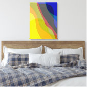 Primaire kleuren Abstract 1212i - Geel blauw rood Canvas Afdruk (Insitu (Slaapkamer))