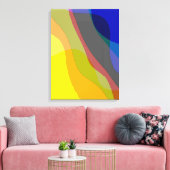Primaire kleuren Abstract 1212i - Geel blauw rood Canvas Afdruk (Insitu (Woonkamer))
