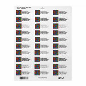 Primaire kleuren bouwstenen patroon etiket (Full Sheet)