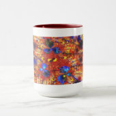 Primaire kleuren Cool Abstract Fine Fractal Mok (Midden)