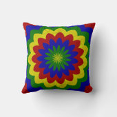 Primaire kleuren met draaiende ventilator, Sierkus Kussen (Achterkant)