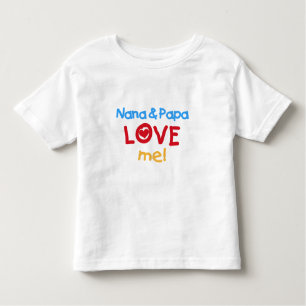 Primaire kleuren Nana en Papa Love Me Kinder Shirts