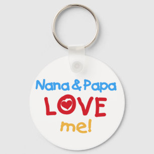 Primaire kleuren Nana en Papa Love Me Sleutelhanger