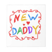 Primaire kleuren Nieuwe Papa-cadeaus Notitieblok (Voorkant)