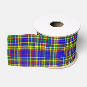 Primaire kleuren PLAID 06-Grijzige koolstof Grosgrain Lint