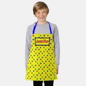Primaire kleuren-Polka Dots- Schort (Gedragen)