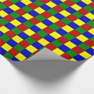 Primaire kleuren, schuine vierkant-GIFT WRAPPERPAP Cadeaupapier