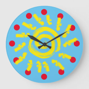Primaire kleuren Sun Clock Grote Klok
