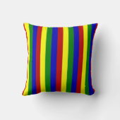 Primaire kleuren Thin Stripes-Sq-Sierkussen Kussen (Achterkant)