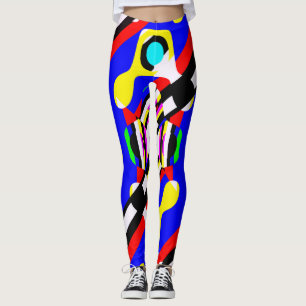 Primaire kleuren vormen de Geometrische Vetgedrukt Leggings