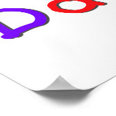 Primaire kleuren worden papa cadeaus poster (Hoek)