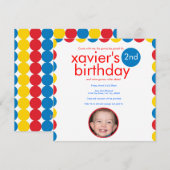 Primaire kleurencirkel - Birthday Uitnodigen Kaart (Voorkant / Achterkant)