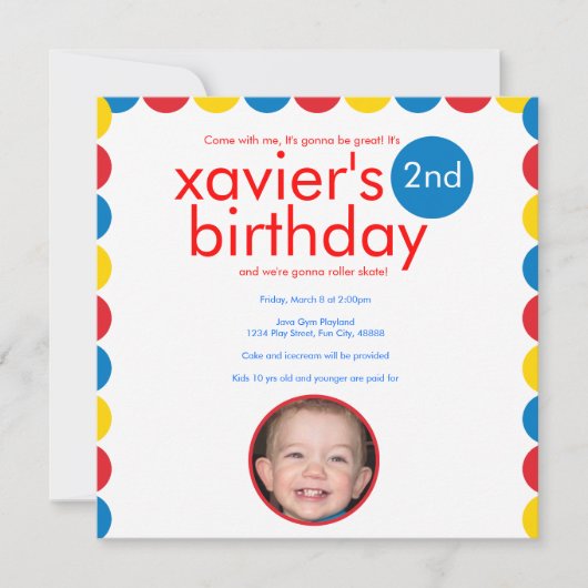 Primaire kleurencirkel - Birthday Uitnodigen Kaart (Voorkant)