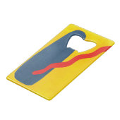 Primaire kleurenkrediet Kaart Bottelopener Kredietkaart Flessenopener (Voorkant Gekanteld)