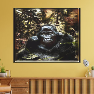 Primaire modellen: uitstekende Gorilla 02 Canvas Afdruk